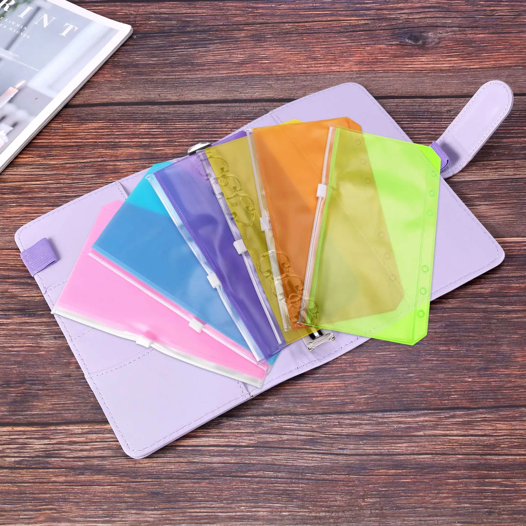 A34M-예산 바인더, 예산 관리용 현금 봉투, A6 바인더 포켓, 지퍼 봉투가 있는 예산 바인더