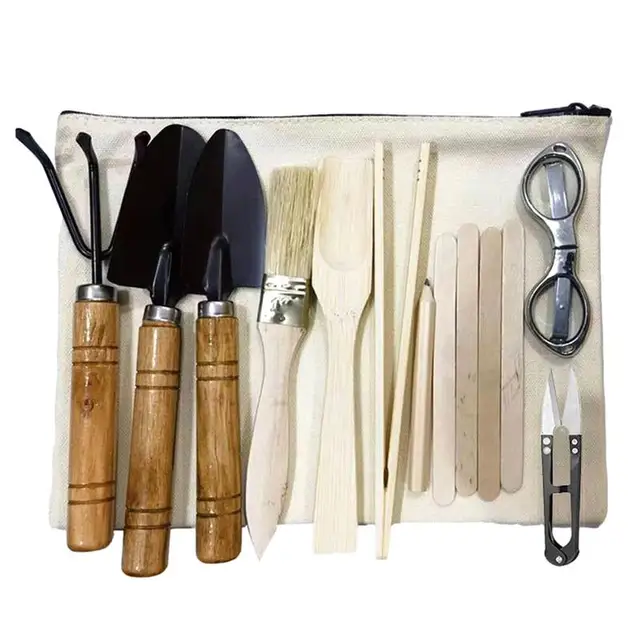 14 Darab Kertészeti Szerszámok Készlet Hordozható Átültetési Kerti Kézi Szerszámkészlet
