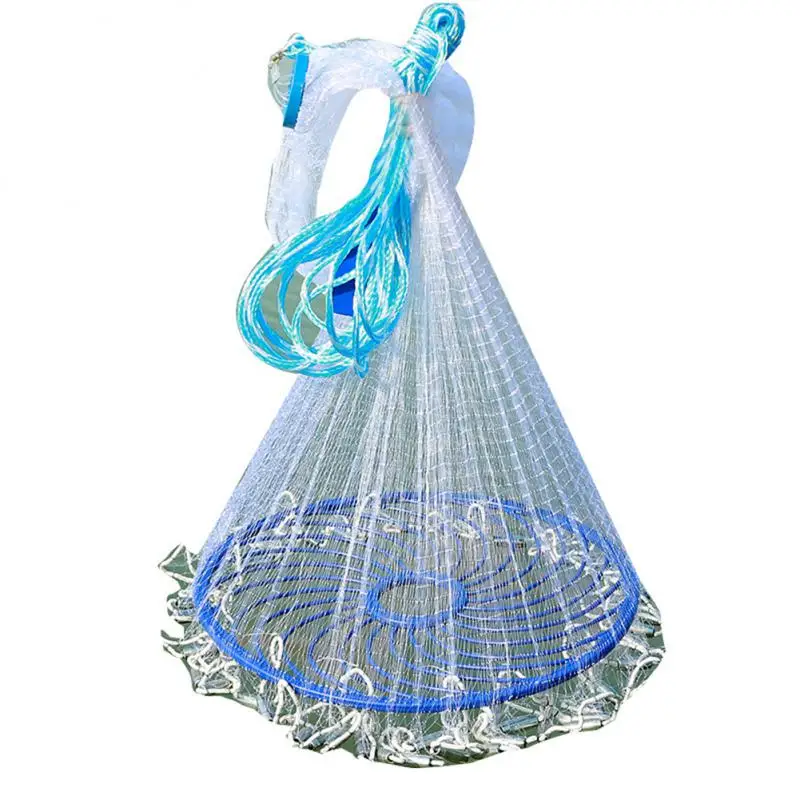 

Fishing Net Fish Mesh Hand Throwing Net Outdoor Fishing Tackle Tools Accessories Galvanized Steel Casting Network Model 240/300