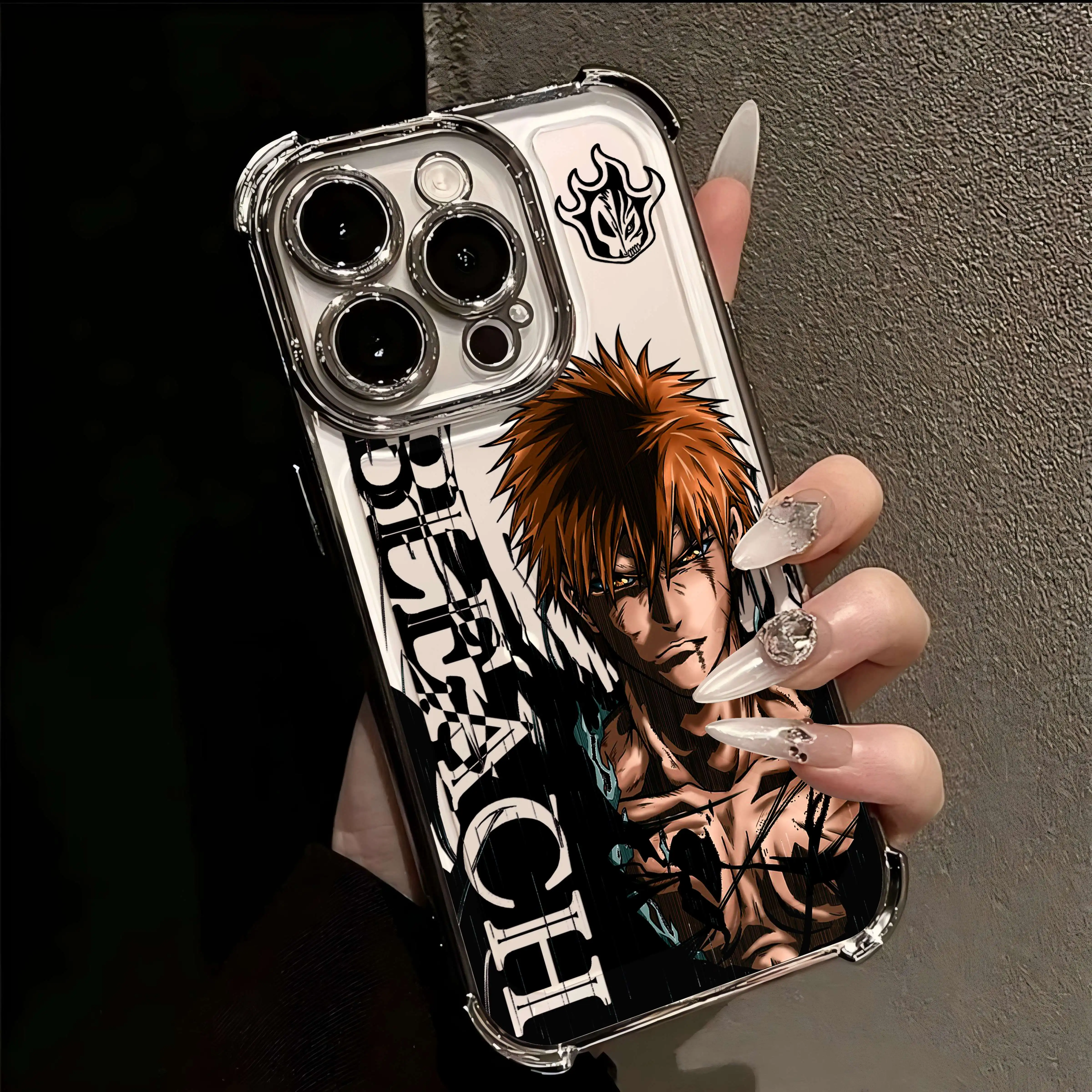 Sleek Anti-Fall Anime-Inspired Plating Phone Case