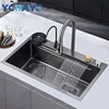 YCRAYS Nano Kitchen Sink Multifuctional Smart Basin Hot Cold Waterfall Faucet Cup Washer Purified Tap Soap Dispenser Accessories 1