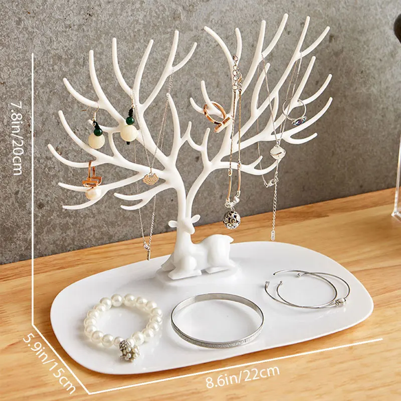 Creative Antlers Jewelry Display Stand for Earrings Necklace Hanging Racks Pendant Bracelet Ring Organizer Holder Make Up Tray jewelry display stand