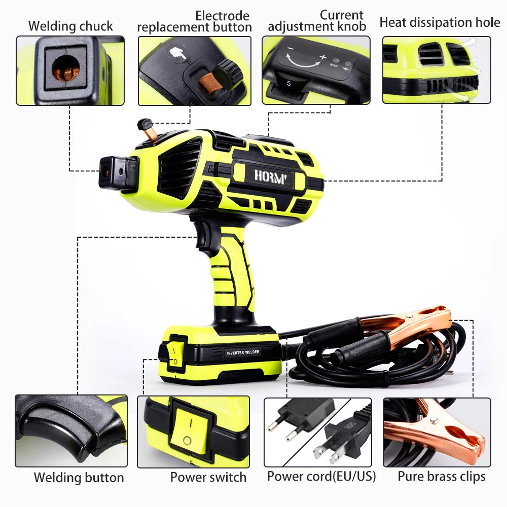 Semi Automatic Welding Machine 220V Handheld Arc Welder Home Electric Welder Digital Intelligent Current Thrust Fit Tool