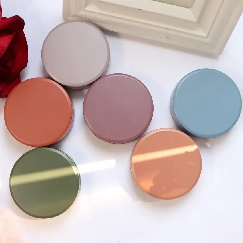Solid Color Elegant Lady Contact Lens Case with Mirror Cosmetic Contact Box Eyes Care Lenses Container Box Gift Case