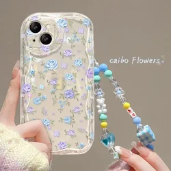 Elegant Pearl Lanyard Phone Case Cover for Samsung A24 (S11707)