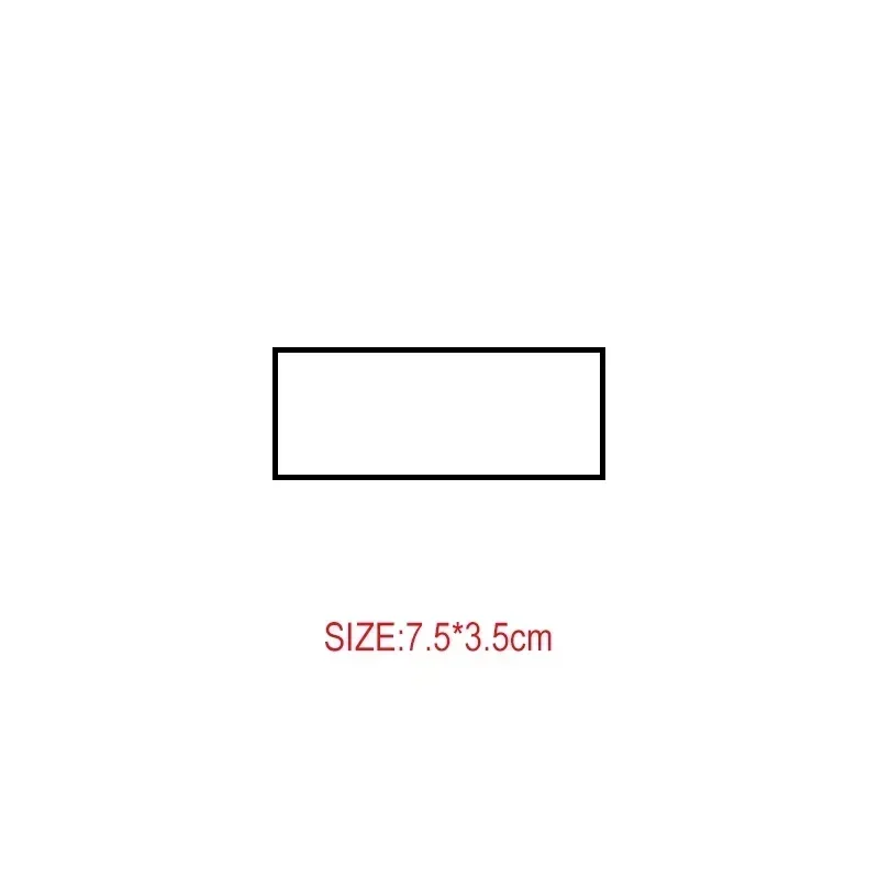 rectangle 7.5x3.5cm