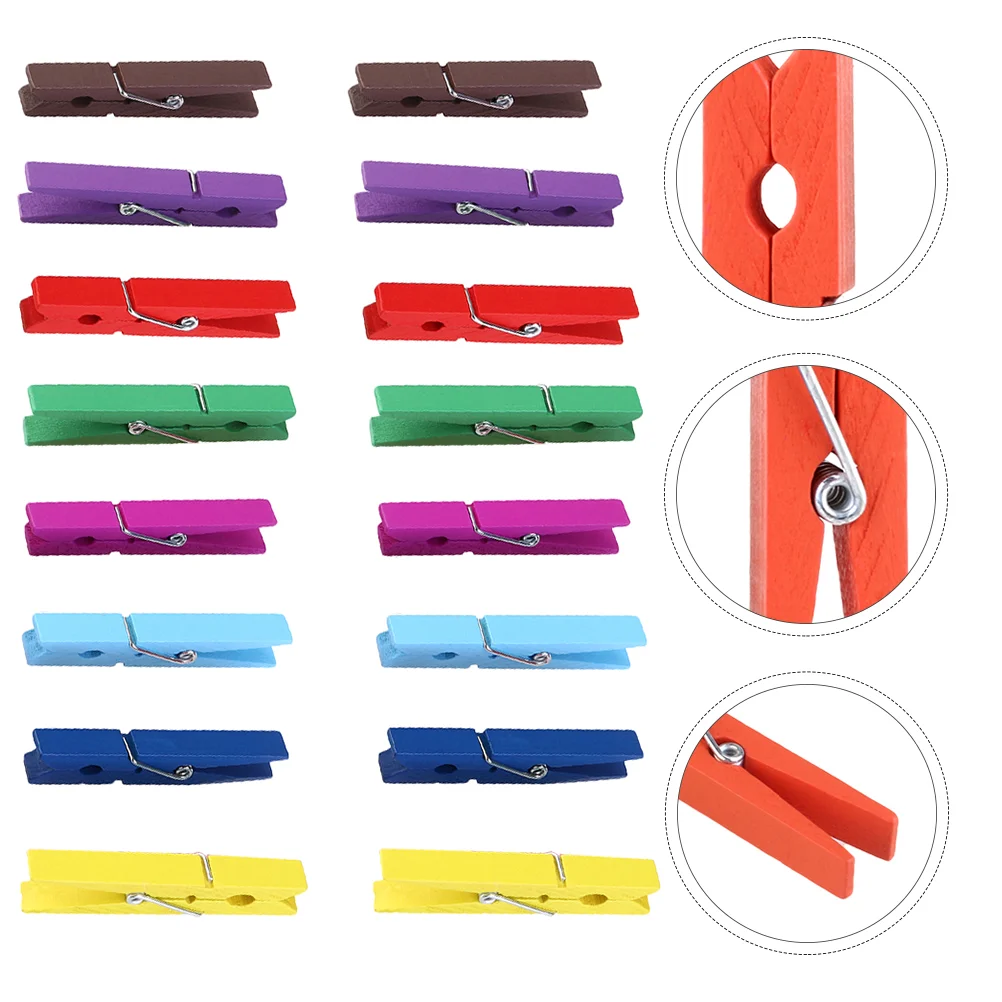 

40pcs 2 Inch Wooden Clothespins Clothes Pegs Craft Wooden Pegs Decor for Hanging Cards Photo Paper ( )