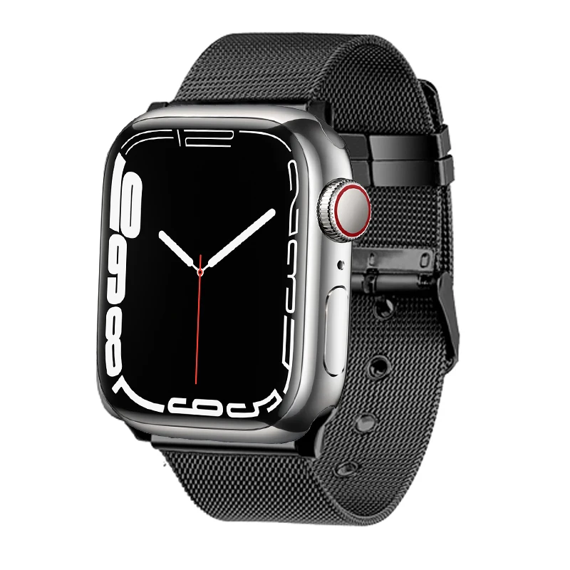 Ремешок для Apple watch band 44 мм 40 42 38 41 45 металлический браслет из нержавеющей стали