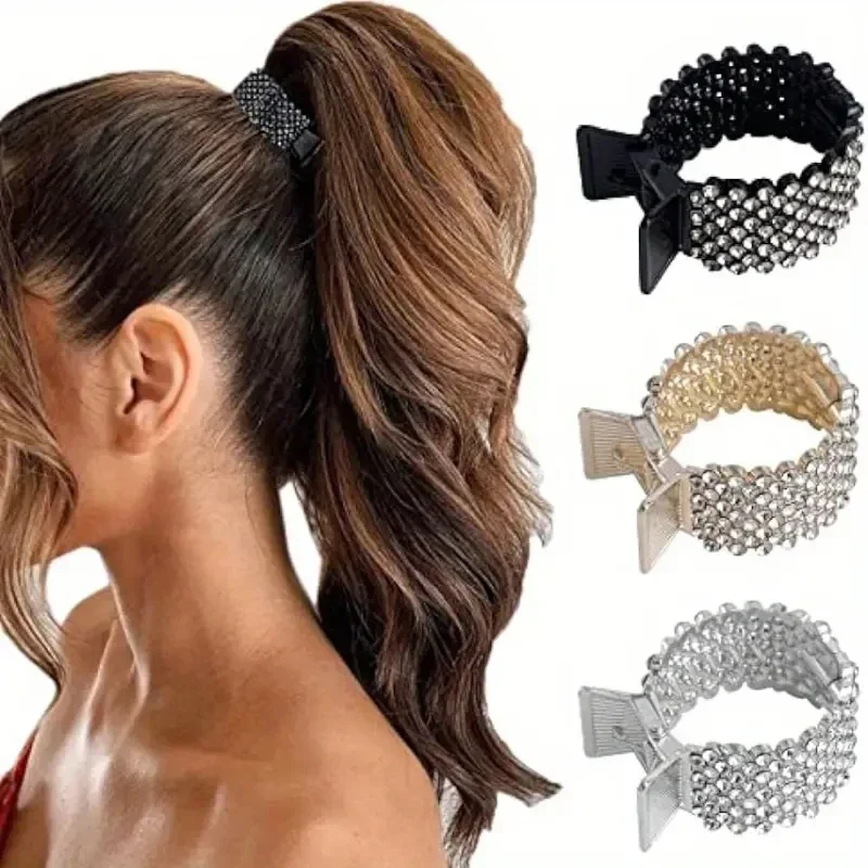 Elegante haarclip met sprankelende strass voor dames_voghion.com