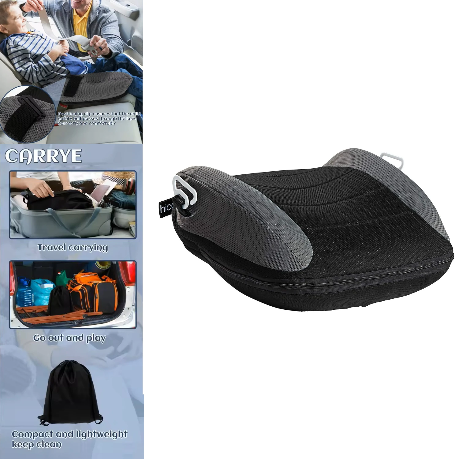 ​Inflatable Car Booster Seat Cushion​​ Portable PVC Travel Mat