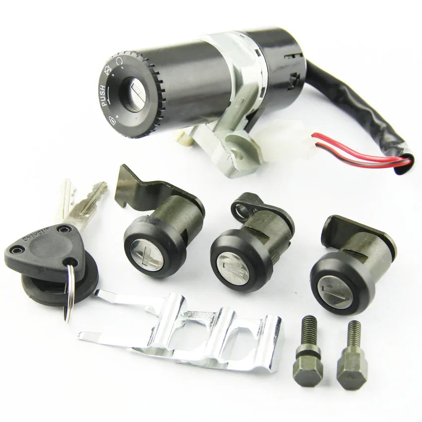 

Ignition Switch Petrol Oil Fuel Gas Tank Cap Seat Lock Key Set For Honda FES125 FES150 FES250 MF04 35010-KEY-900 35010-KFG-D10