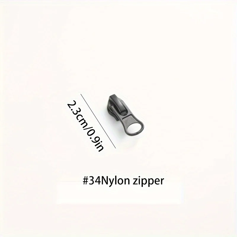 Assorted Nylon Zipper Pulls Waterproof for Cold-proof Clothing Outdoor Wear Luggage 10pcs