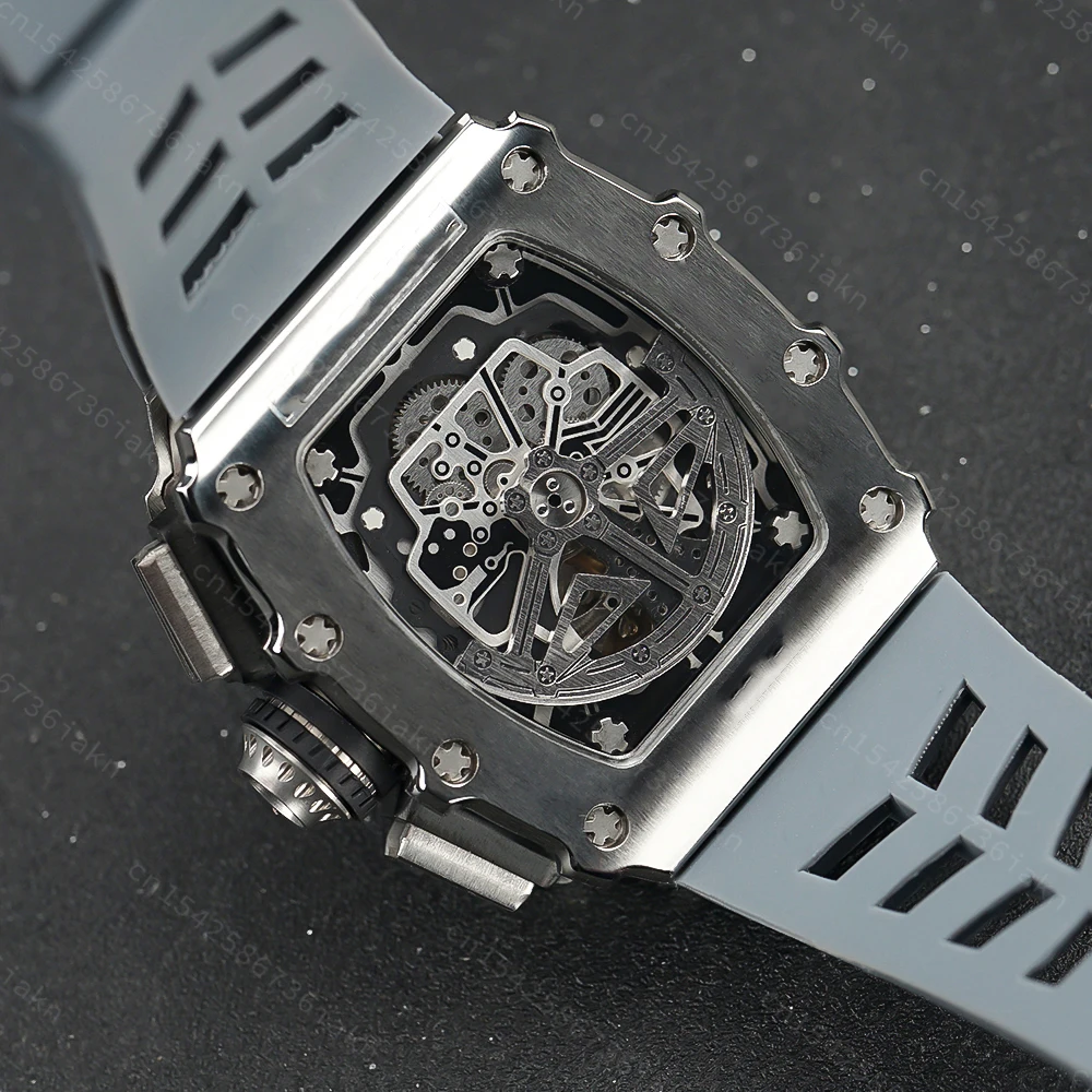 2022 Fashion New Men's Automatic Watch Stainless Steel Material Rubber Strap Sapphire Glass Mirror Casual Sports Waterproof