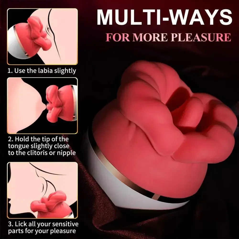 Powerful Sucking Tongue Vibrator Female Oral Sex Nipple G-spot Stimulator Vaginal Clitoral Masturbator Female Adult Products