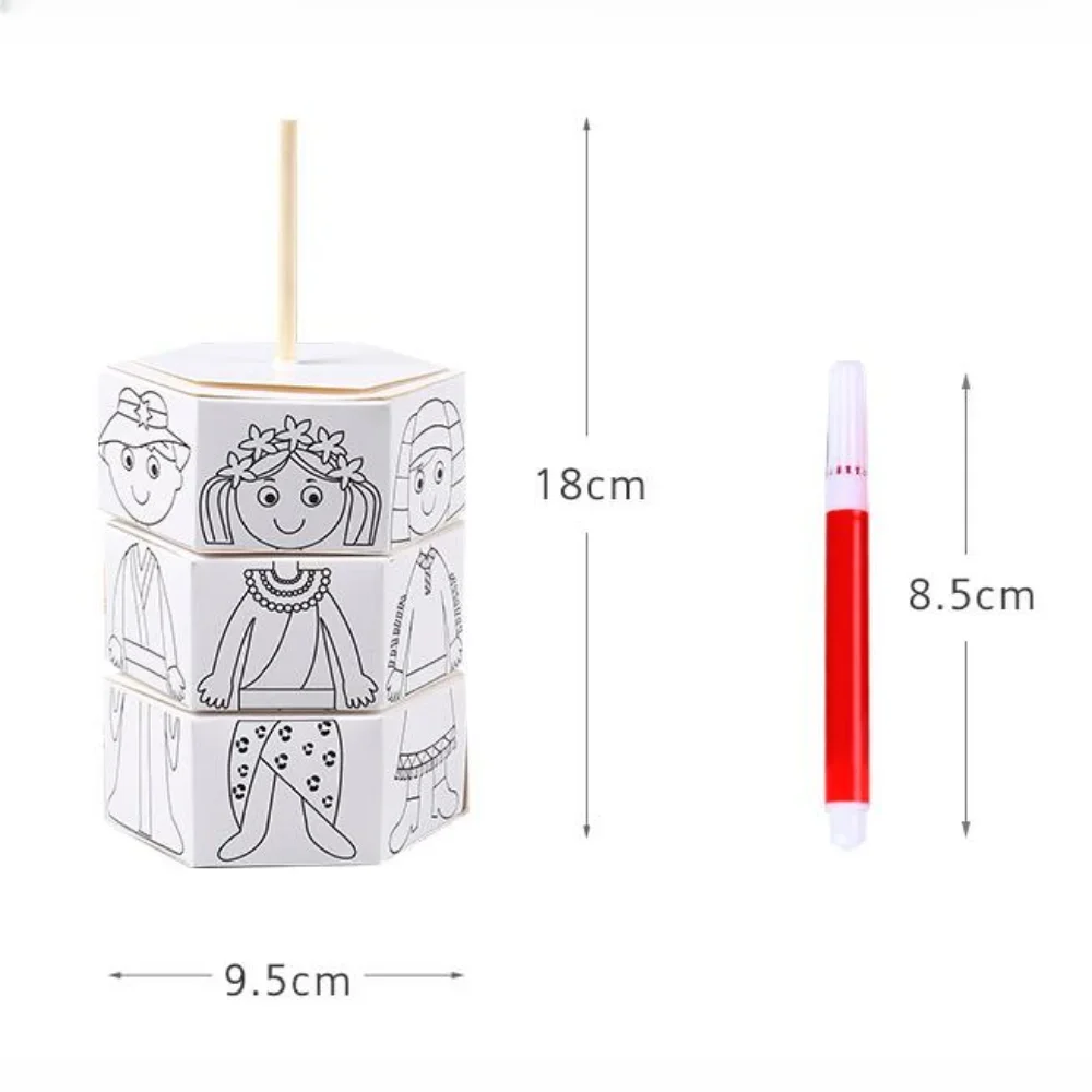 Children's DIY Craft Toys Painting Drawing Toys Color Filling Paper Rotating Graffiti Puzzle Educational Drawing Toy Educational Toys