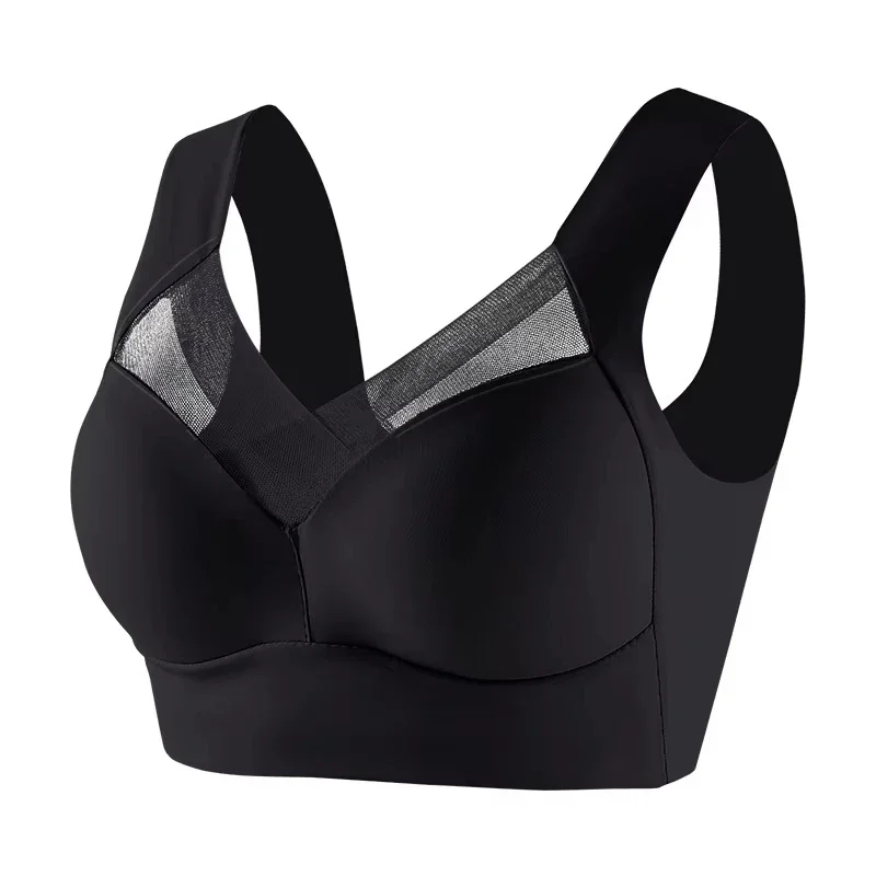 FallSweet Sexy Lace Sports Bra for Women Plus Size Wireless Bras Shock-Proof Backless Push Up Brassiere Vest Lingerie Thin Cup