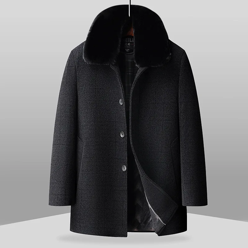 Black (with fur collar)