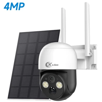 XVIM 4MP Solar Camera Wireless Outdoor WiFi Home Surveillance Solat Powered Security Protection HD Video Monitor PTZ IP Camera 1