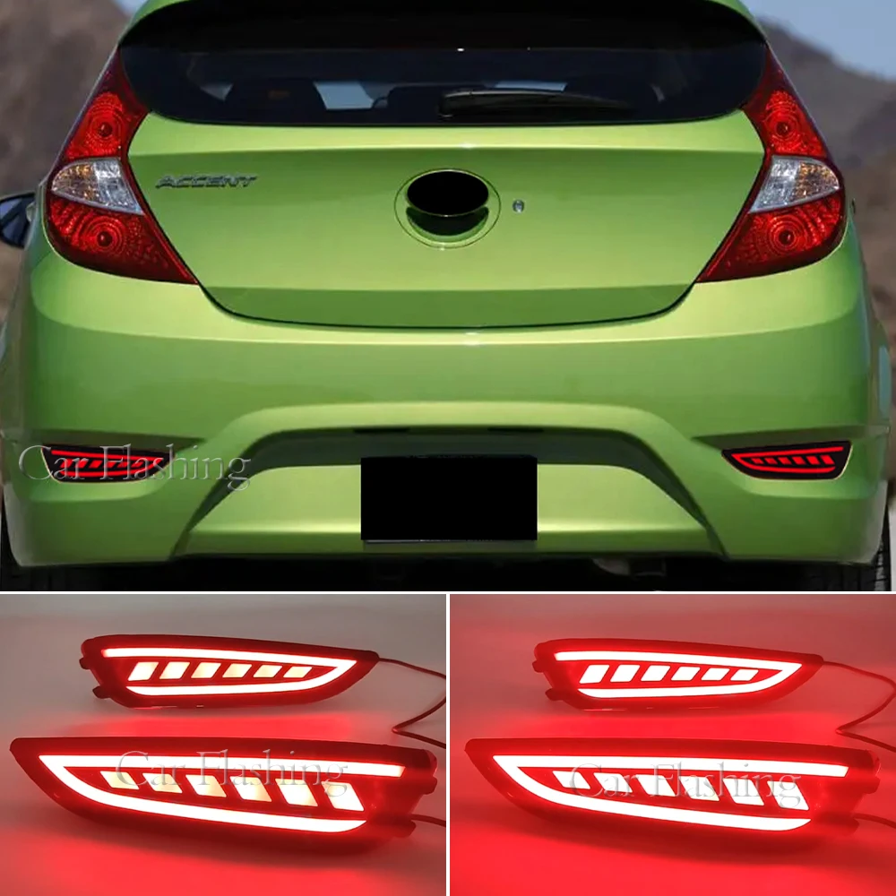 2PCSCarTailLightLEDBrakeLightTaillightForHyundaiAccent
