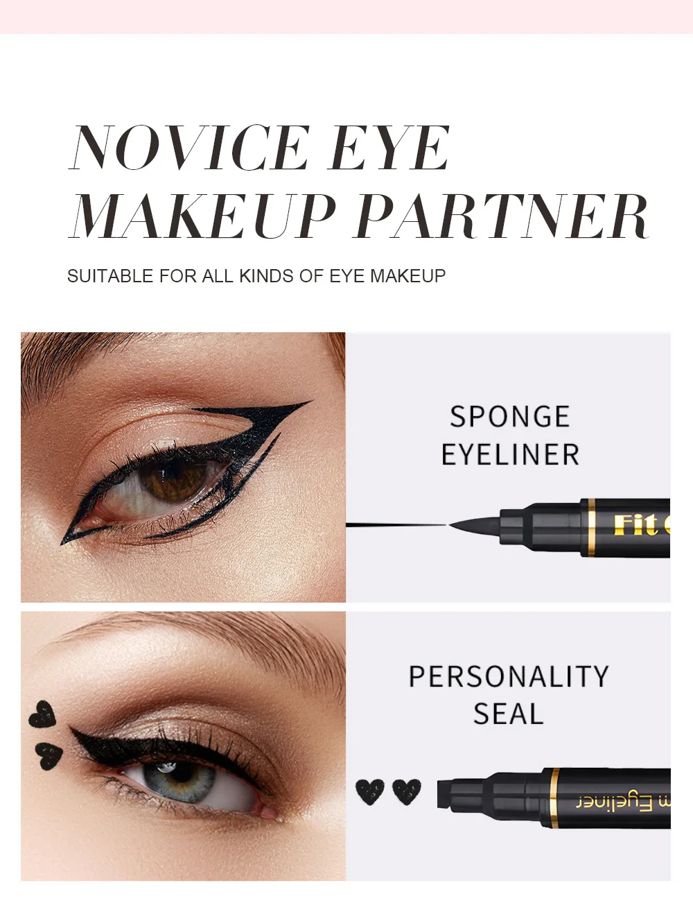Waterproof Liquid Eyeliner Set Double Ended Stamp Makeup Kit_voghion.com