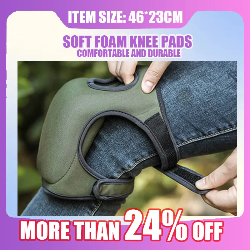 Green Kneepads Flexible Soft Foam Kneepads Protective Builder Knee