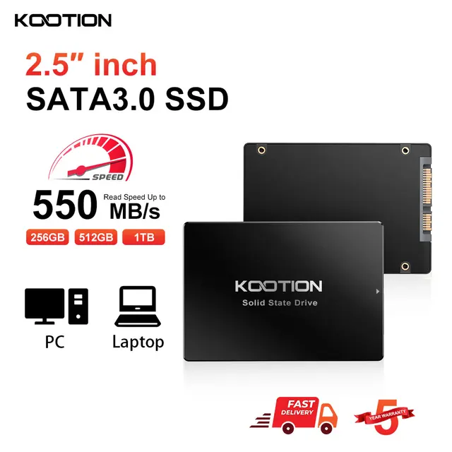 KOOTION SATA3 Solid State Drive 2.5 Inch 2TB 1TB 512GB 480GB 256GB 240GB 128GB 120GB SSD Internal Hard Drives For Desktop Laptop