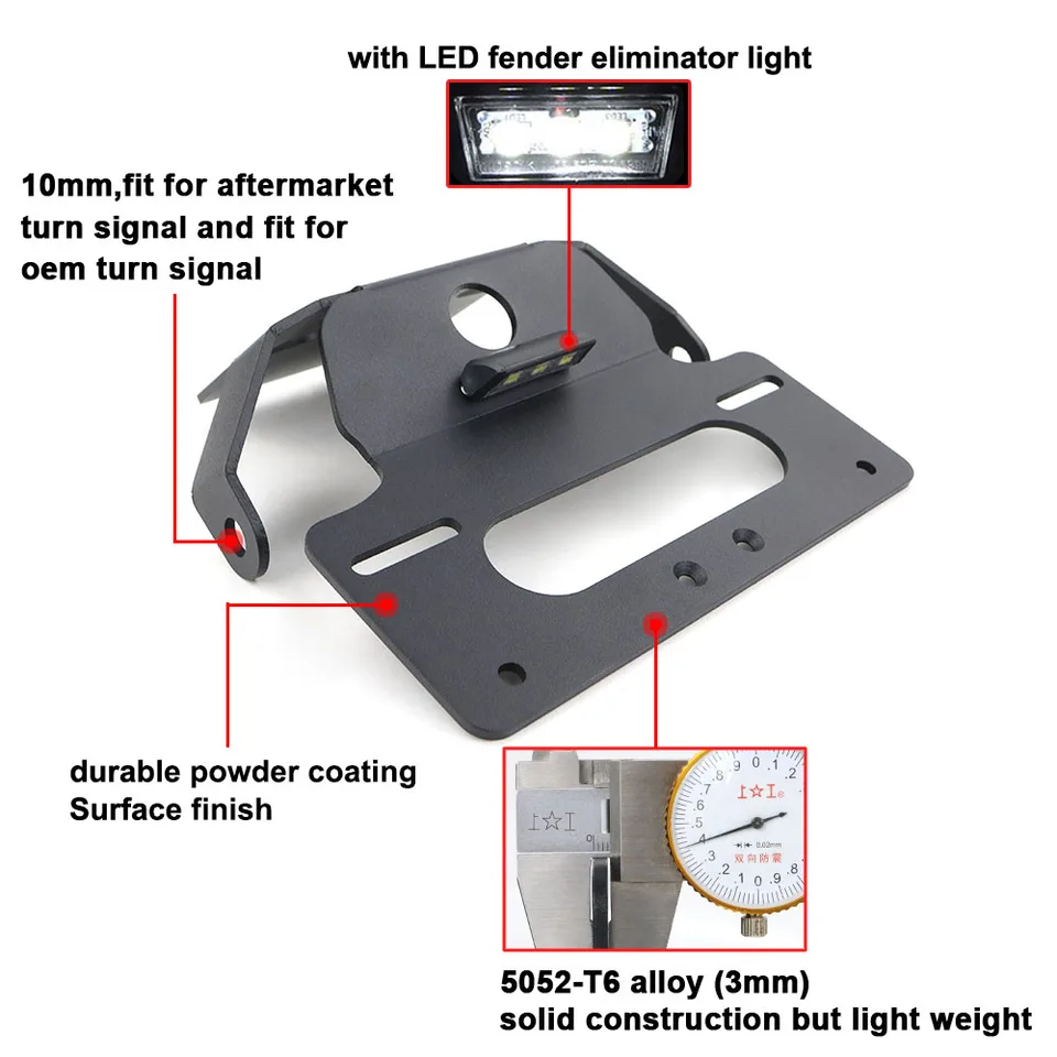 Support De Plaque Moto Pour Triumph Scrambler 1200 XE/XC (2019-2024) - Kit élimination Garde-boue Arrière