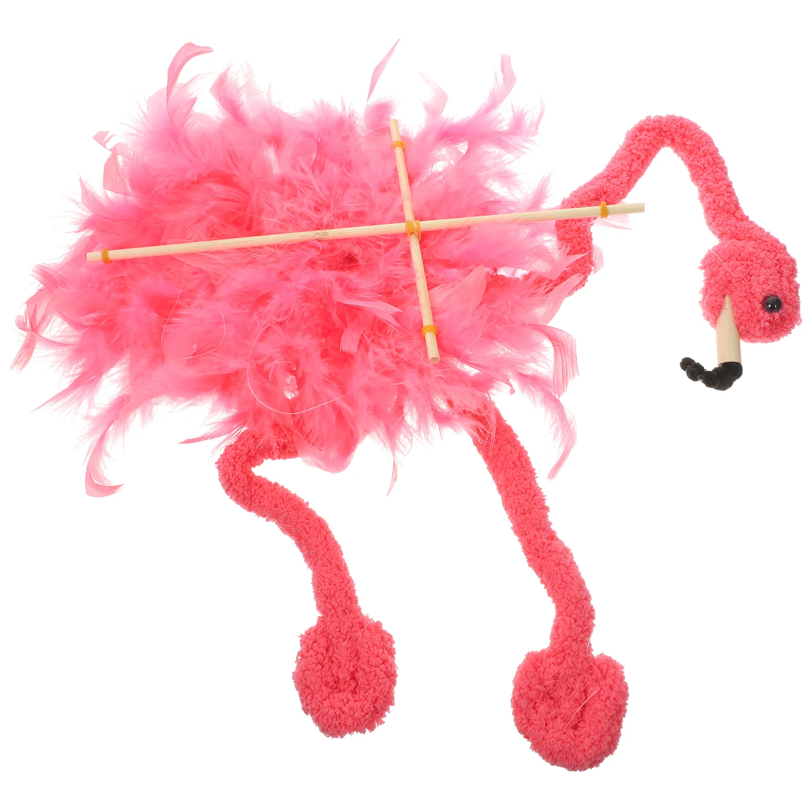 Flamingo Marionette Yarn Puppet Ostrich Marionettes String Puppets Bird Puppet Strings Walking Puppet Interactive Educational