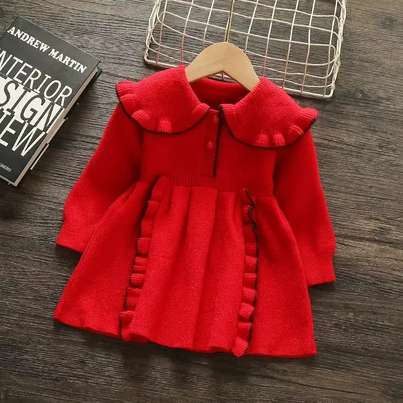 

Autumn and Winter Children's Sweater Dress New Girls' Spring Long Sleeve Princess Dress Baby Princess Dress