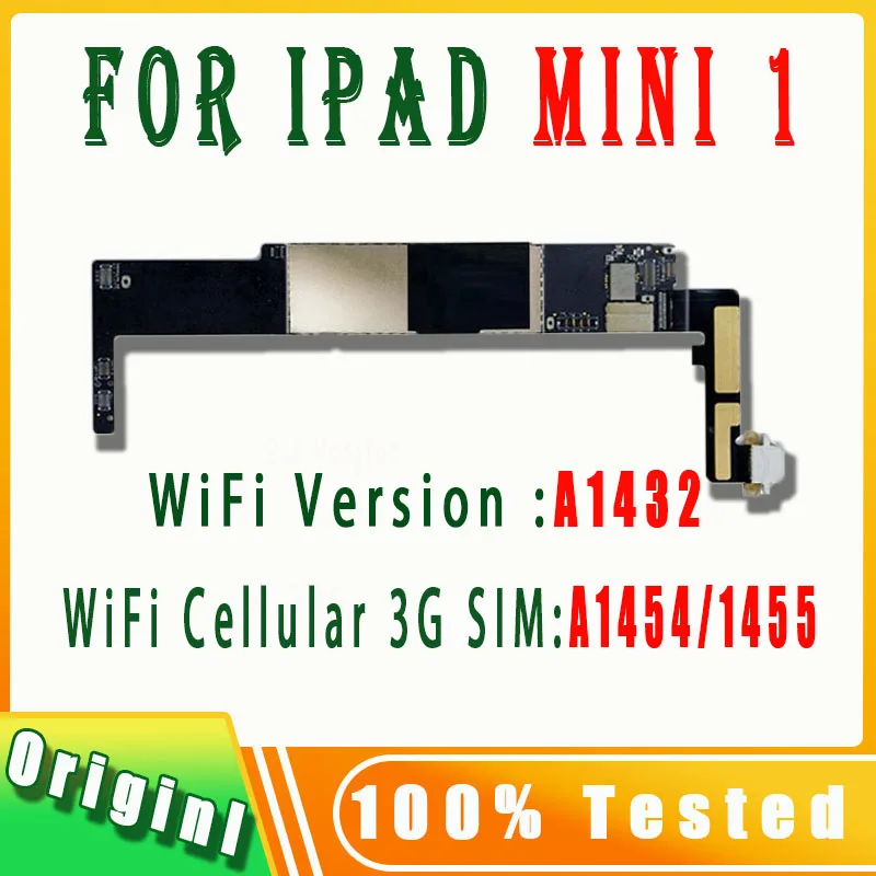 IPad Mini 1 Motherboard Logic Boards A1432 A1454 A1455 100 Tested Free iCloud mobile motherboard cell phone parts