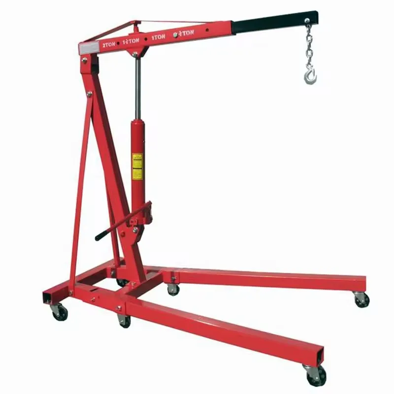 Vehicle Tools 2t Folding Hydraulic Jack Long Single Arm Handle Fixed Hydraulic Jack Engine Crane