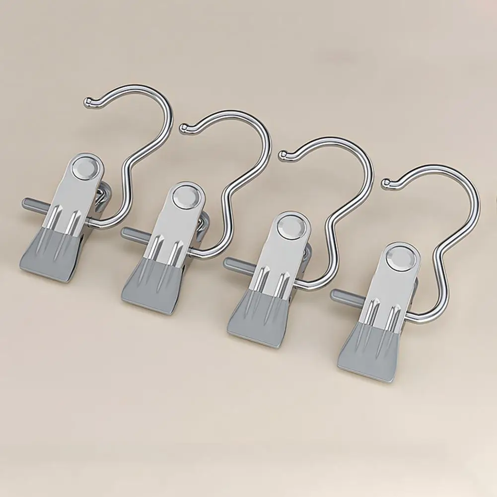 

Blankets Clothespin Heavy Duty Windproof Clothespin Set with Metal Hook for Laundry Hanging Strong Grip Anti-slip Pegs for Socks