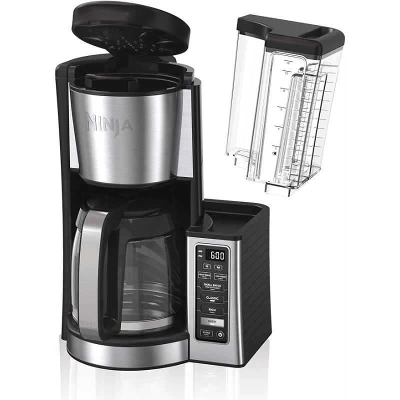 CE251 Programmable Brewer, with 12-cup Glass Carafe, Black and Stainless Steel Finish large thermal coffee carafe double walled thermos household glass liner coffee pot household insulation pot vacuum carafes with removable tea infuser and strainer
