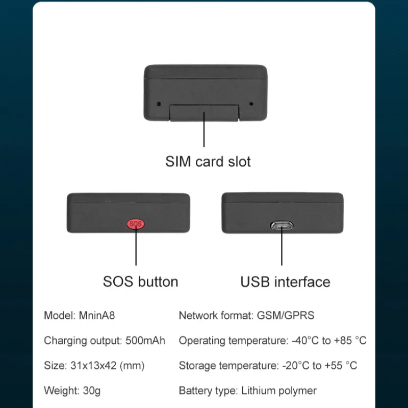 GPS Tracker A8 GPS Locator Accurate Positioning Portable Suitable For Anti-Loss Devices