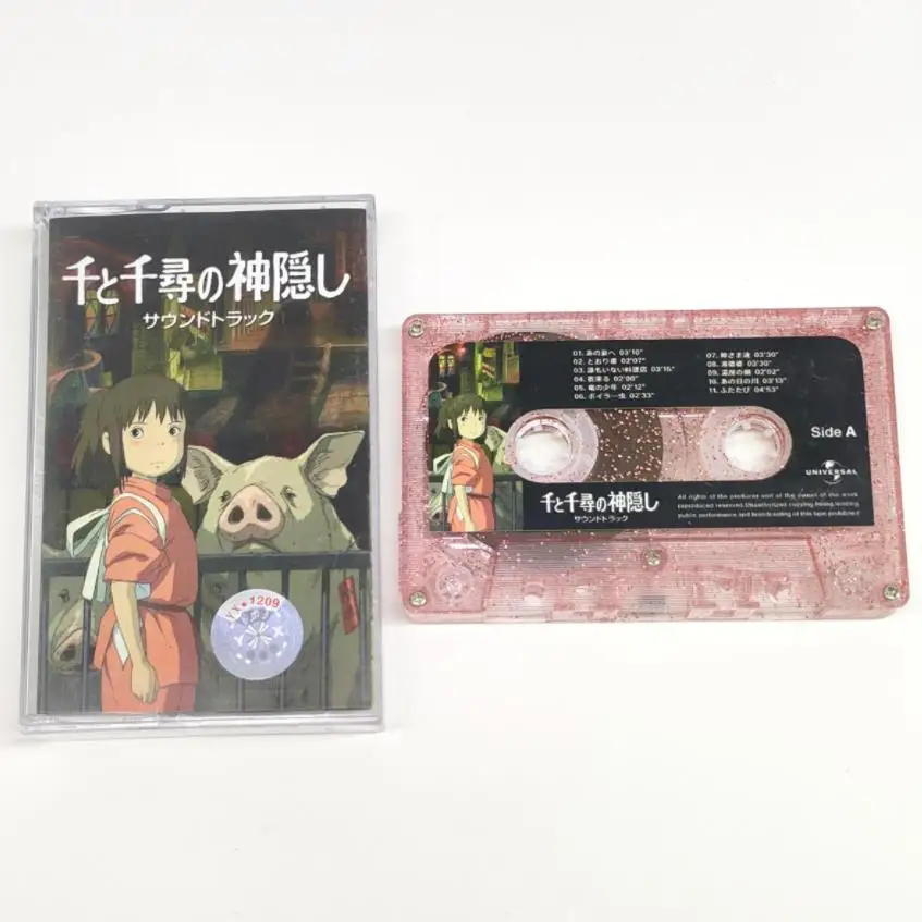 

Miyazaki Hayao Anime Spirited Away Music Tape Joe Hisaishi Cassettes Cosplay Soundtracks Box Car Recorder Walkman Tape Gifts