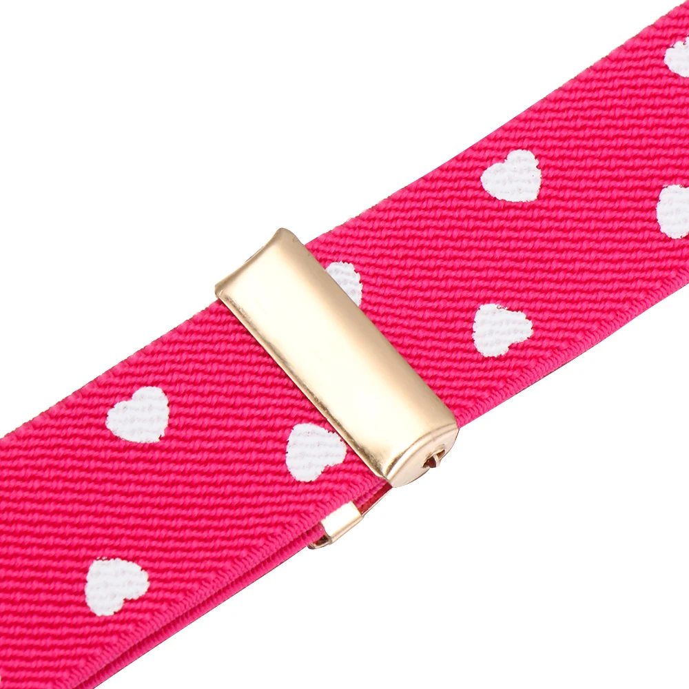 Adjustable Kids Elastic Belts Heart Belt Girl Dresses Stretch Waist Belt Multicolor Uniform Clothing Decoration Accessorie children belt