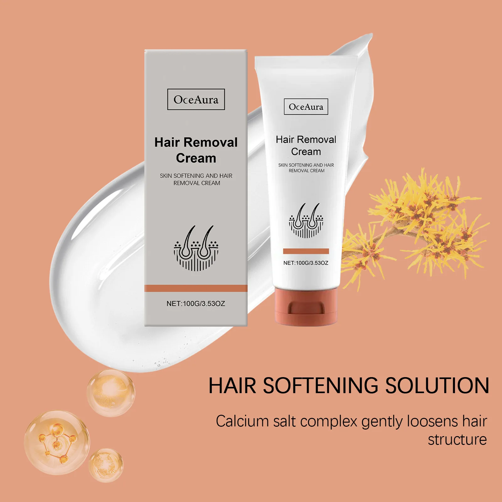 Oceaura Hair Removal Cream For Soothing Skin And Redness Relief_voghion.com