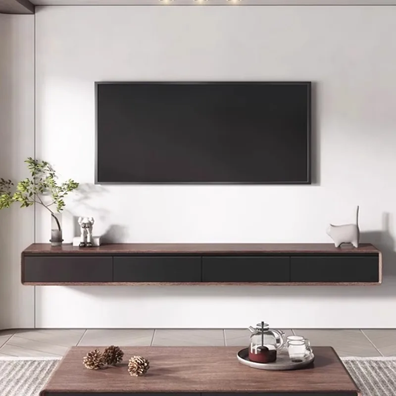 Nordic Modern Wall‑Mounted TV Stand with Drawers — Minimalist Glamour Storage Console 5