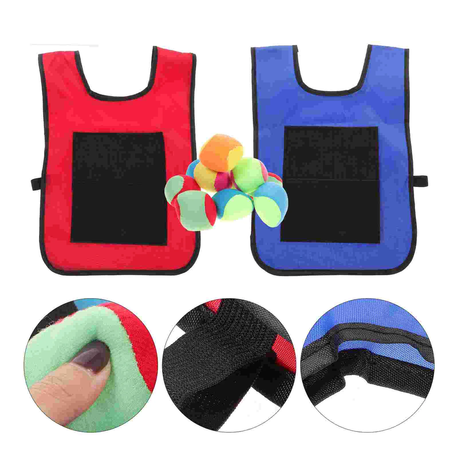 12pcs Children Sticky Ball Vest Sticky Jersey Vest Game Props Sticky Ball Vest for Kids sticky vest for ball 2