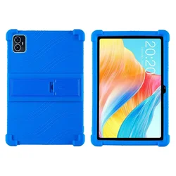 Durable Shockproof Silicone Stand Protective Tablet Case with Soft Cover for M50Pro M50HD M50S (Deep Blue)