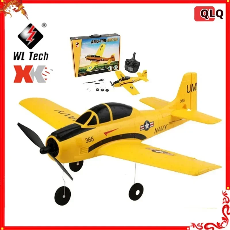Wltoy Rc 비행기 Xk A210-t28 4 채널 이미지 리모컨 전투기 모델 Epp..
