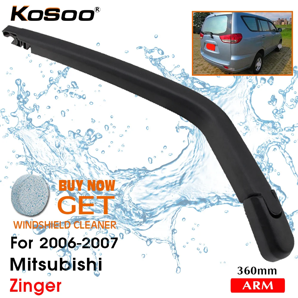 

KOSOO Авто Задние лезвия для Mitsubishi, Zinger,360 мм 2006-2007 заднего стекла стеклоочистителей рычаг, аксессуары для стайлинга автомобилей