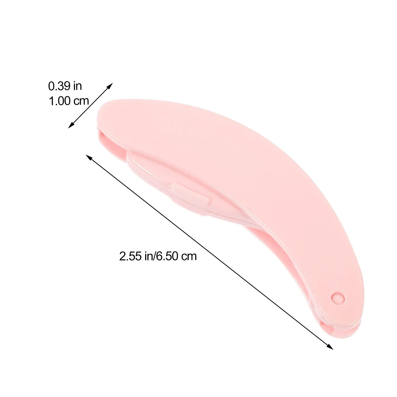 마스카라 바르기 후 분리하는 데 사용되는 플라스틱 손잡이가 있는 접이식 스테인리스 스틸 속눈썹 빗 (여행용)