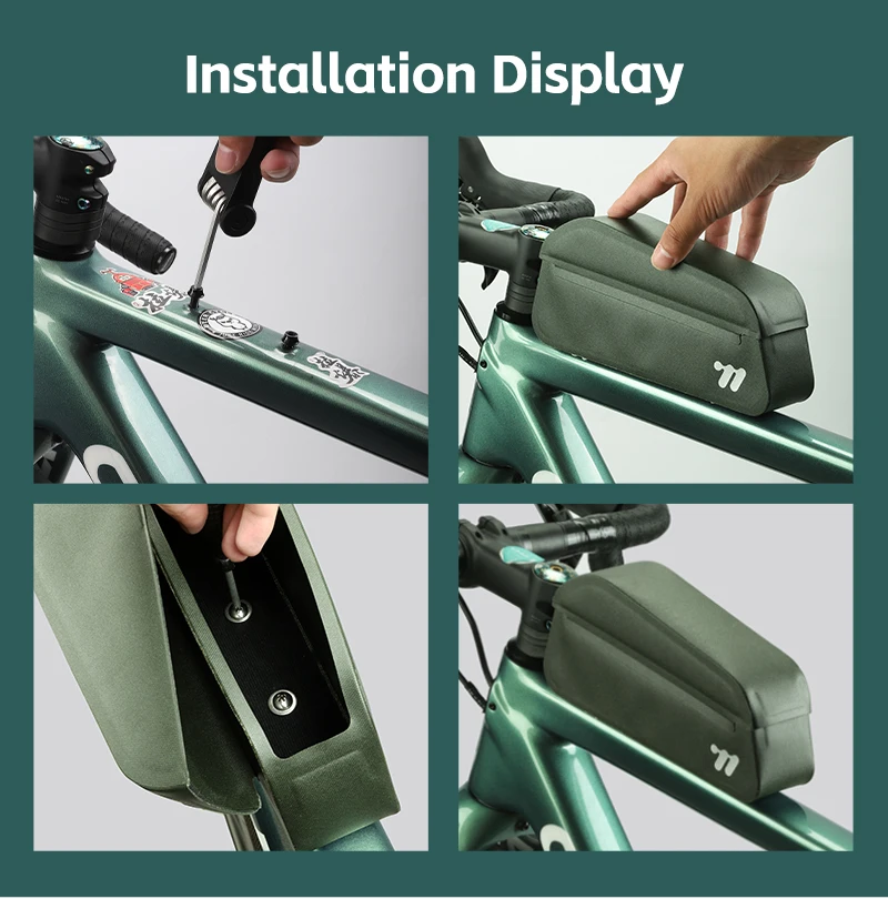 WEST RADFAHREN Fahrrad Vorne Rohr Tasche Wasserdichte Magnetische Schnalle Radfahren Top Rahmen Tasche Große Kapazität MTB Rennrad Gepäckträger Pack – Detail 9