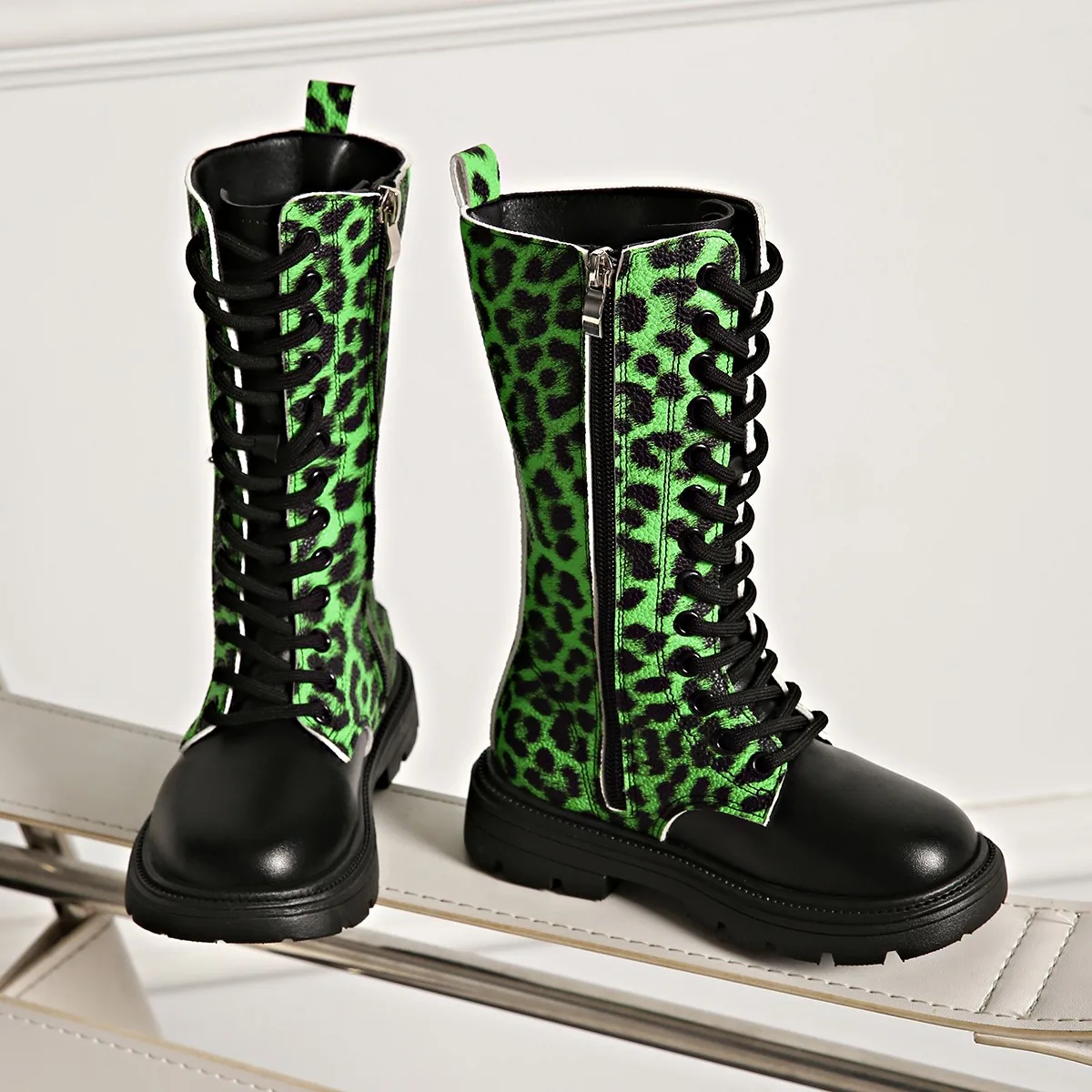 Girls Autumn Mid Calf Boots Breathable Non Slip School Shoes