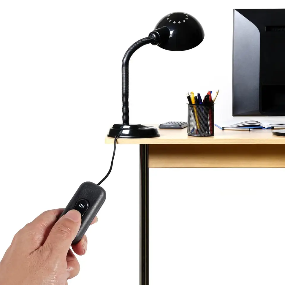 2 Interruttori A Cavo Per Lampada - ON/OFF 250V 6A Nero Per Lampade Da Tavolo O Comodino - Foto 3