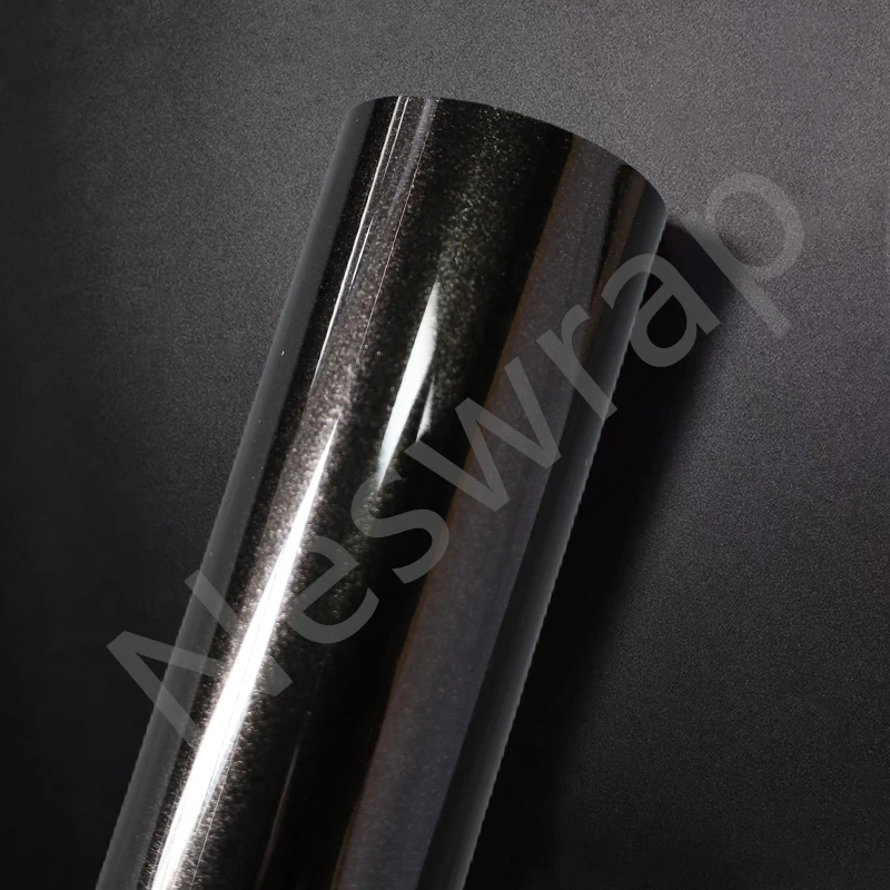 Premium Metallic Black Wrapping Film Gloss Metallic Black Vinyl Wrap