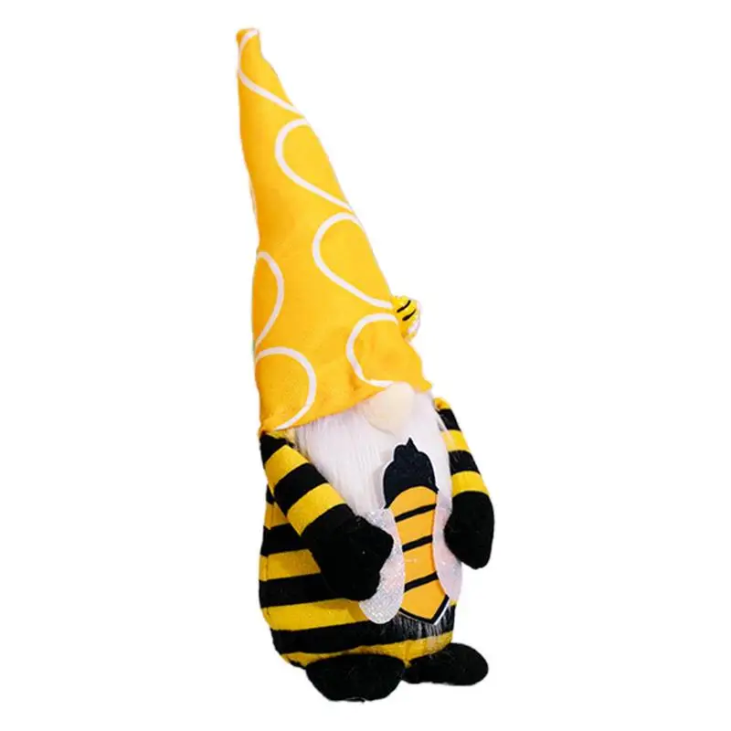 

Bee Gnome Dolls Bee Day Decoration Dwarf Plush Stuffed Ornaments Festival Gifts Garden Home Farmhouse Kitchen Collection