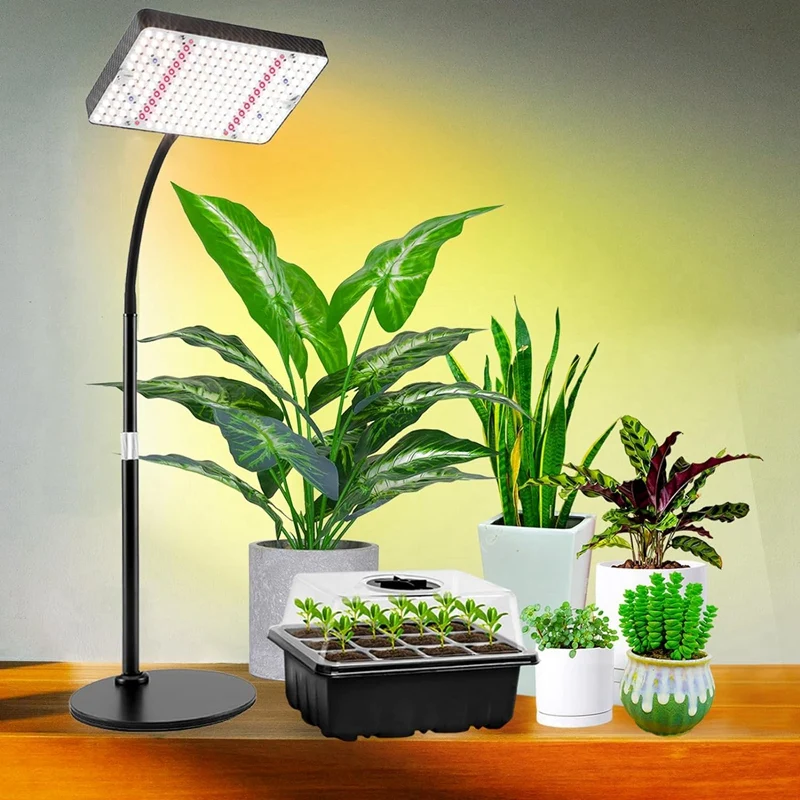 

1 PCS Table Top Grow Light 200W Desk Grow Lights For Indoor Plants UV-IR Full Spectrum Plant Growing Lamp Height Adjustable