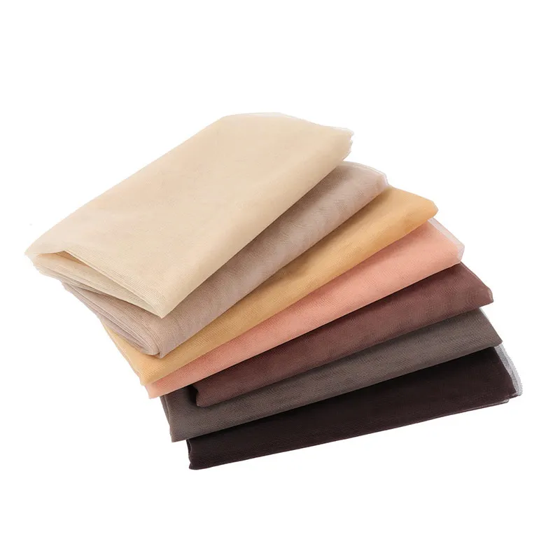 Swiss Lace Net Material for Lace Frontal Closure Base, 0.25 Yard, Light Brown Beige Hairnet